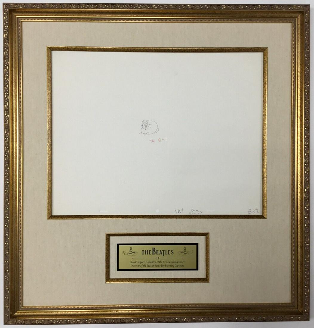 Original 1968 Beatles Yellow Submarine Production Drawing Jeremy B3.5: Original 1968 Beatles Yellow Submarine Production Drawing Jeremy B3.5 Animation Studio: King Features Signed By: Ron Campbell Character: Jeremy Tradition: Western Animation Title: Yellow Submarine Fra