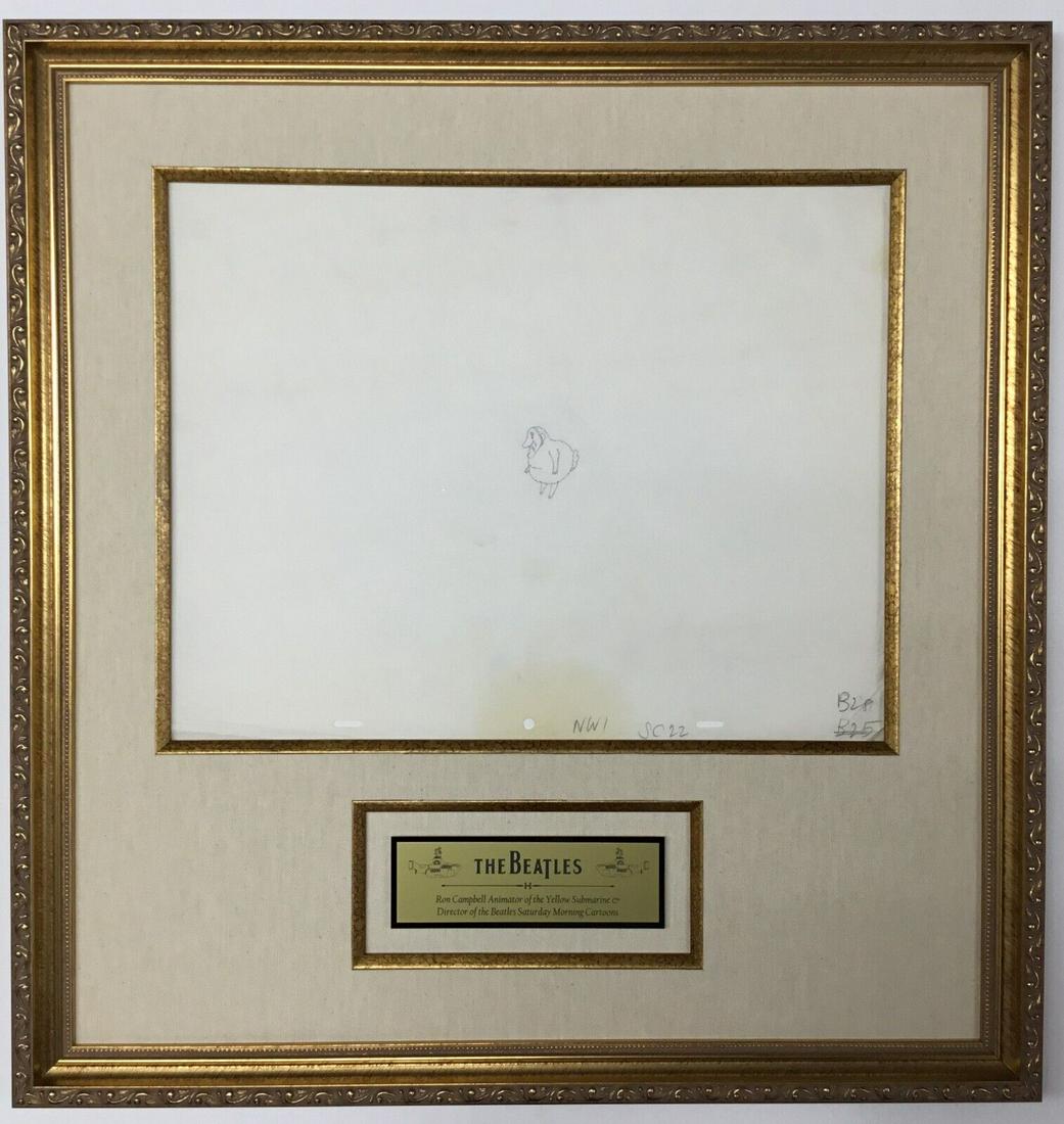 Original 1968 Beatles Yellow Submarine Production Drawing Jeremy B28: Original 1968 Beatles Yellow Submarine Production Drawing Jeremy B28 Animation Studio: King Features Signed By: Ron Campbell Character: Jeremy Tradition: Western Animation Title: Yellow Submarine Fran
