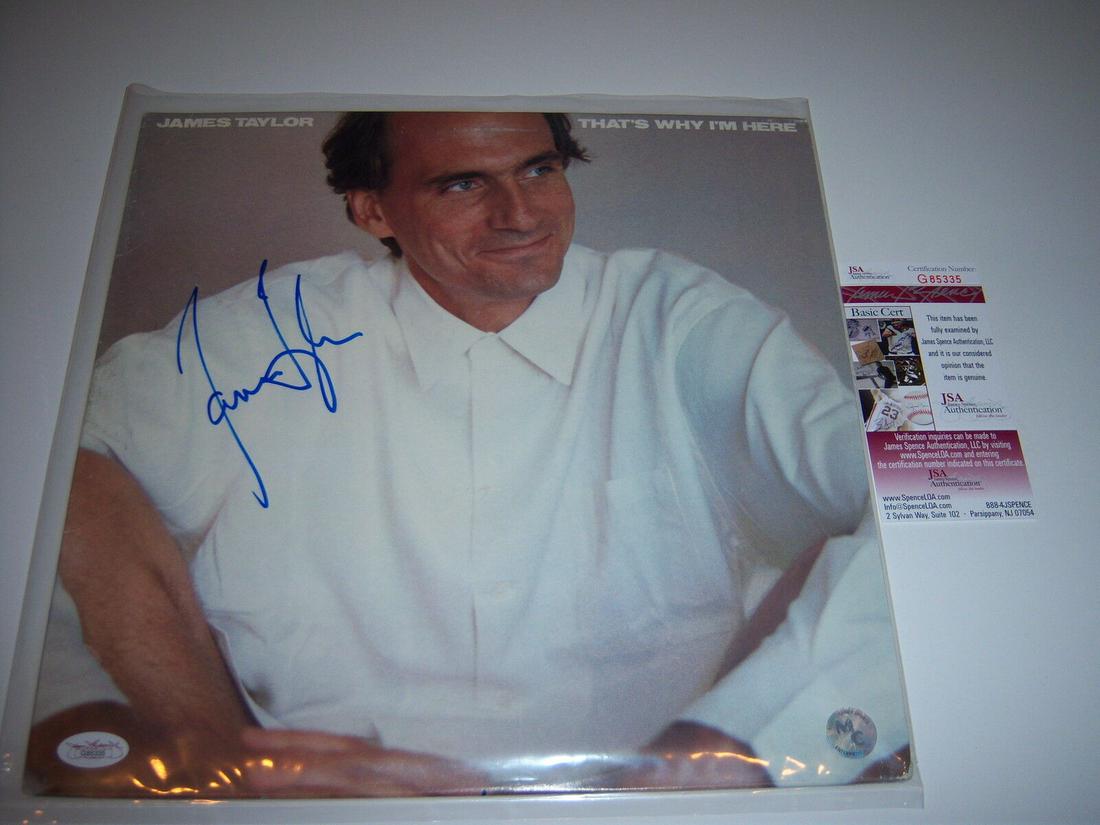 JAMES TAYLOR THATS WHY IM HERE JSA/COA SIGNED LP RECORD ALBUM: JAMES TAYLOR THATS WHY IM HERE JSA/COA SIGNED LP RECORD ALBUM Industry: Music Object Type: Record Original/Reproduction: Original Pre-Owned PLEASE NOTE: Framed Large or heavy Items do not have shippin