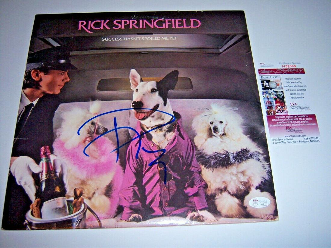 RICK SPRINGFIELD SUCCESS HASNT SPOILED ME YET JSA/COA SIGNED LP RECORD ALBUM: RICK SPRINGFIELD SUCCESS HASNT SPOILED ME YET JSA/COA SIGNED LP RECORD ALBUM Original/Reproduction: Original Object Type: Record Industry: Music Pre-Owned PLEASE NOTE: Framed Large or heavy Items do n