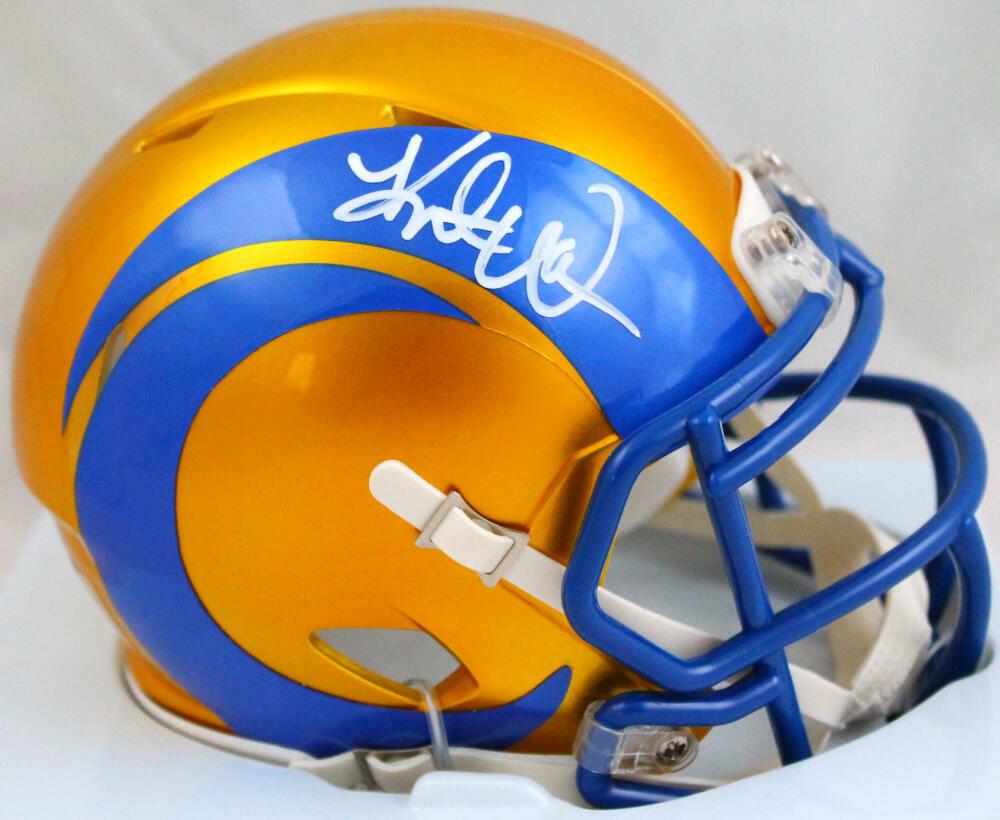Kurt Warner Autographed St. Louis Rams Flash Speed Mini Helmet-Beckett W Holo: Kurt Warner Autographed St. Louis Rams Flash Speed Mini Helmet-Beckett W Holo Sport: Football-NFL Product: Helmet Original/Reprint: Original Player: Kurt Warner Team: St. Louis Rams Autograph Authenti