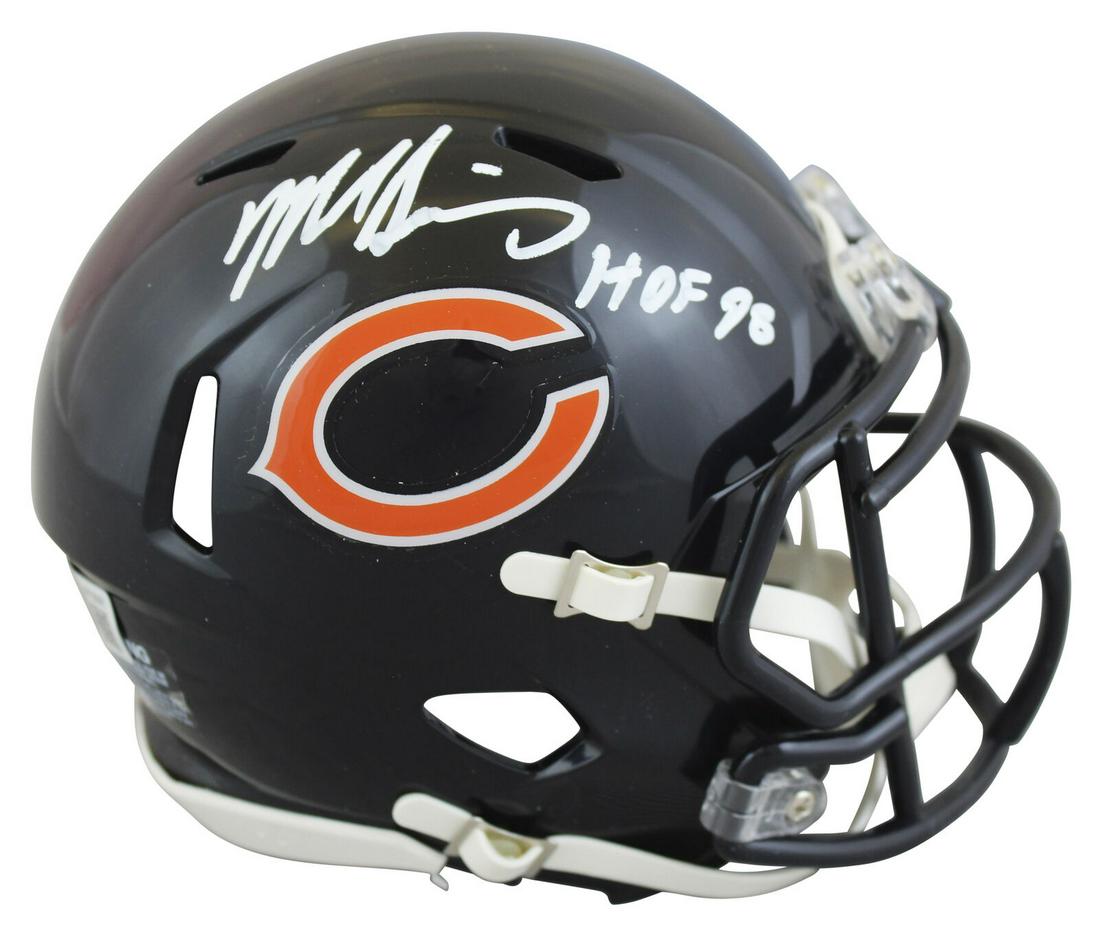 Bears Mike Singletary "HOF 98" Signed Speed Mini Helmet BAS Witnessed: Bears Mike Singletary "HOF 98" Signed Speed Mini Helmet BAS Witnessed Sport: Football-NFL Product: Helmet Original/Reprint: Original Player: Mike Singletary Team: Chicago Bears Autograph Authenticatio