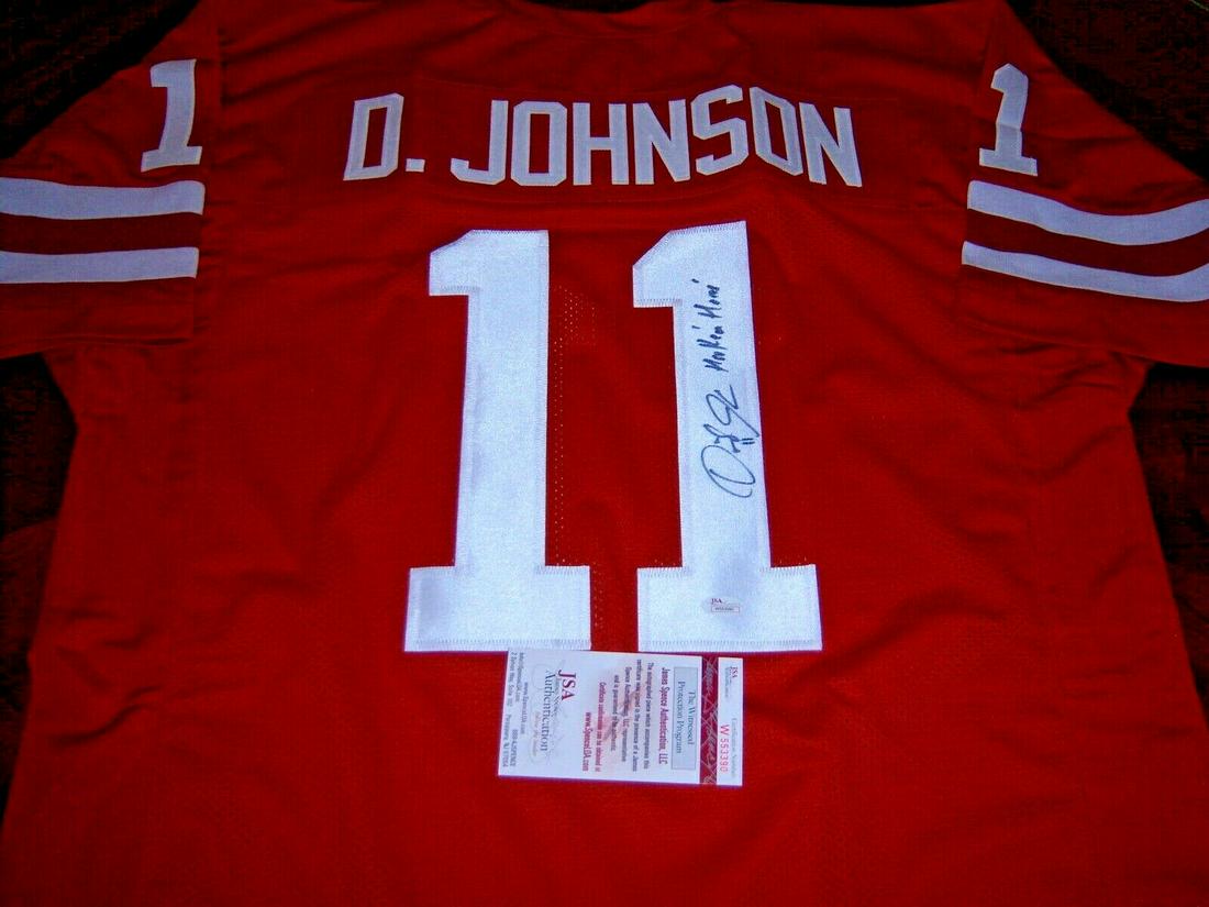 DERRICK JOHNSON TEXAS LONGHORNS HOOKEM HORNS JSA/COA SIGNED JERSEY: DERRICK JOHNSON TEXAS LONGHORNS HOOKEM HORNS JSA/COA SIGNED JERSEY Product: Jersey Autograph Type: Collectible Autographs Sport: Football-NFL Original/Reprint: Original Pre-Owned PLEASE NOTE: Framed L