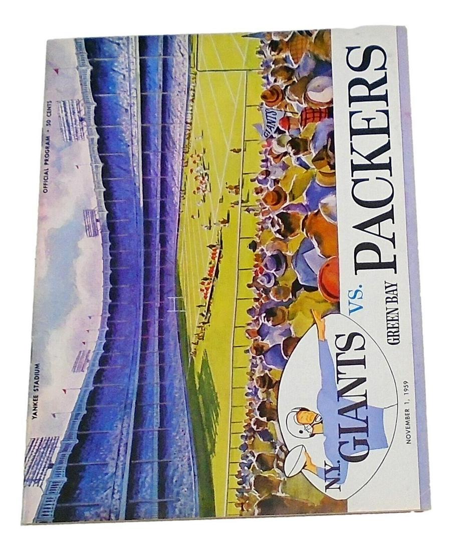1959 NFL Giants v Packers Program 11/1 Ex/MT+ Very Nice Yankee Stadium 89268b51: 1959 NFL Giants v Packers Program 11/1 Ex/MT+ Very Nice Yankee Stadium 89268b51 Team: Green Bay Packers Year: 1959 Original/Reproduction: Original Country/Region of Manufacture: United States Sport: F