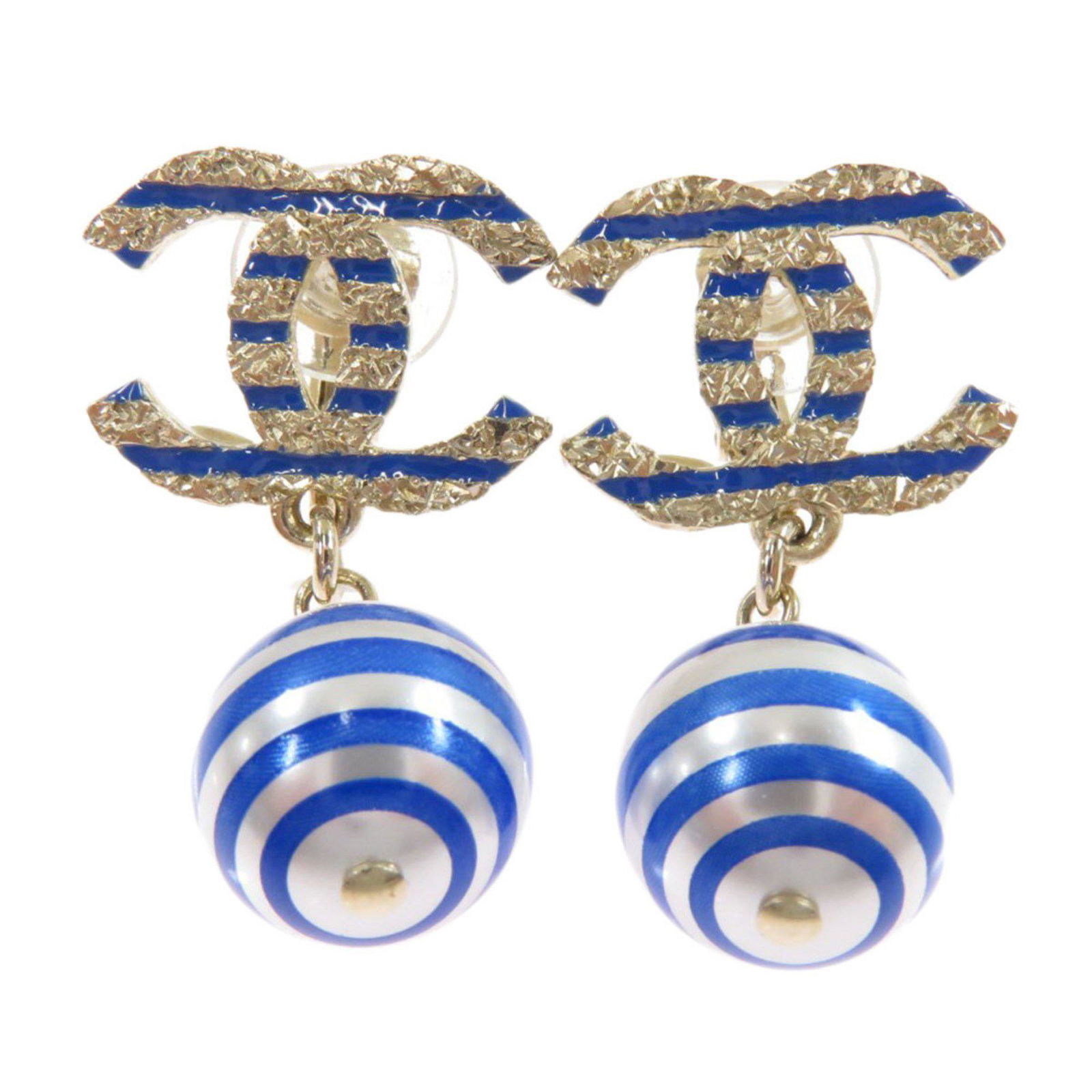 Chanel coco mark earrings ladies CHANEL: Chanel coco mark earrings ladies CHANEL Brand: Chanel Type: Clip earrings Gender: Women Color: Blue Gold Size (HxWxD): 35.00mm x 20.00mm / 1.38 x 0.79 Condition: Used (very good) Overall Scratches: In