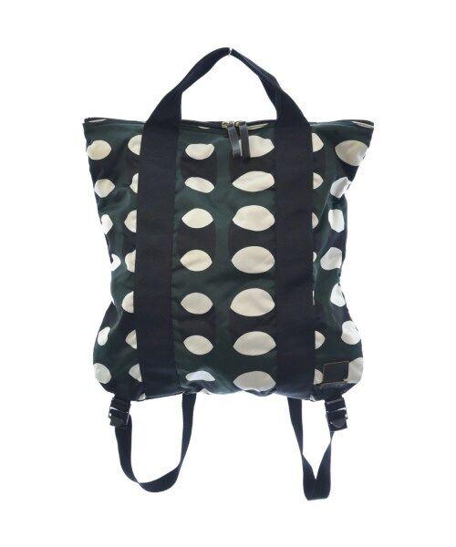 MARNI Backpacks/Rucksacks GreenxBlackxWhite(Total pattern): MARNI Backpacks/Rucksacks GreenxBlackxWhite(Total pattern) Style: Backpack Color: GreenxBlackxWhite(Total pattern) Type: Backpack B: Reasonable Wear and Tear The Mynt Guarantee: All items in this auct
