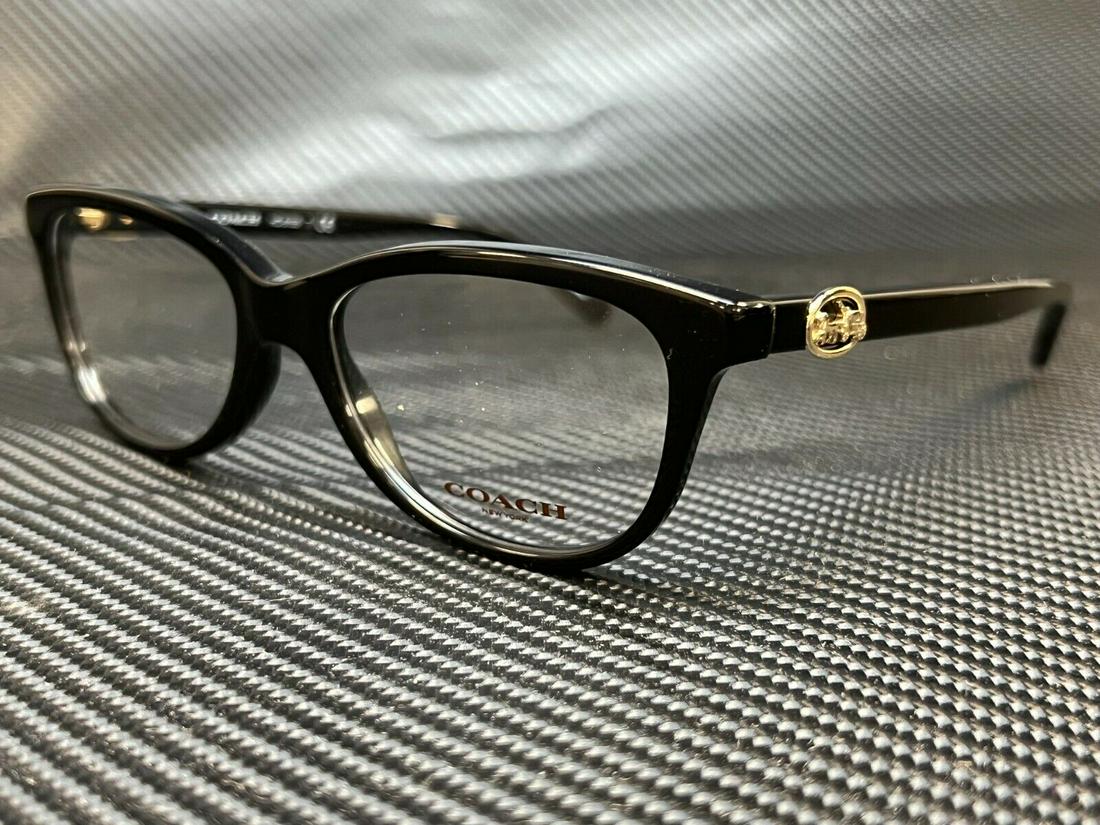 COACH HC6155 5002 Black Oval Womens 51 mm Eyeglasses: COACH HC6155 5002 Black Oval Womens 51 mm Eyeglasses Style: Oval Type: Eyeglasses Frame Color: Black New The Mynt Guarantee: All items in this auction are guaranteed to be 100% authentic. At Your Serv