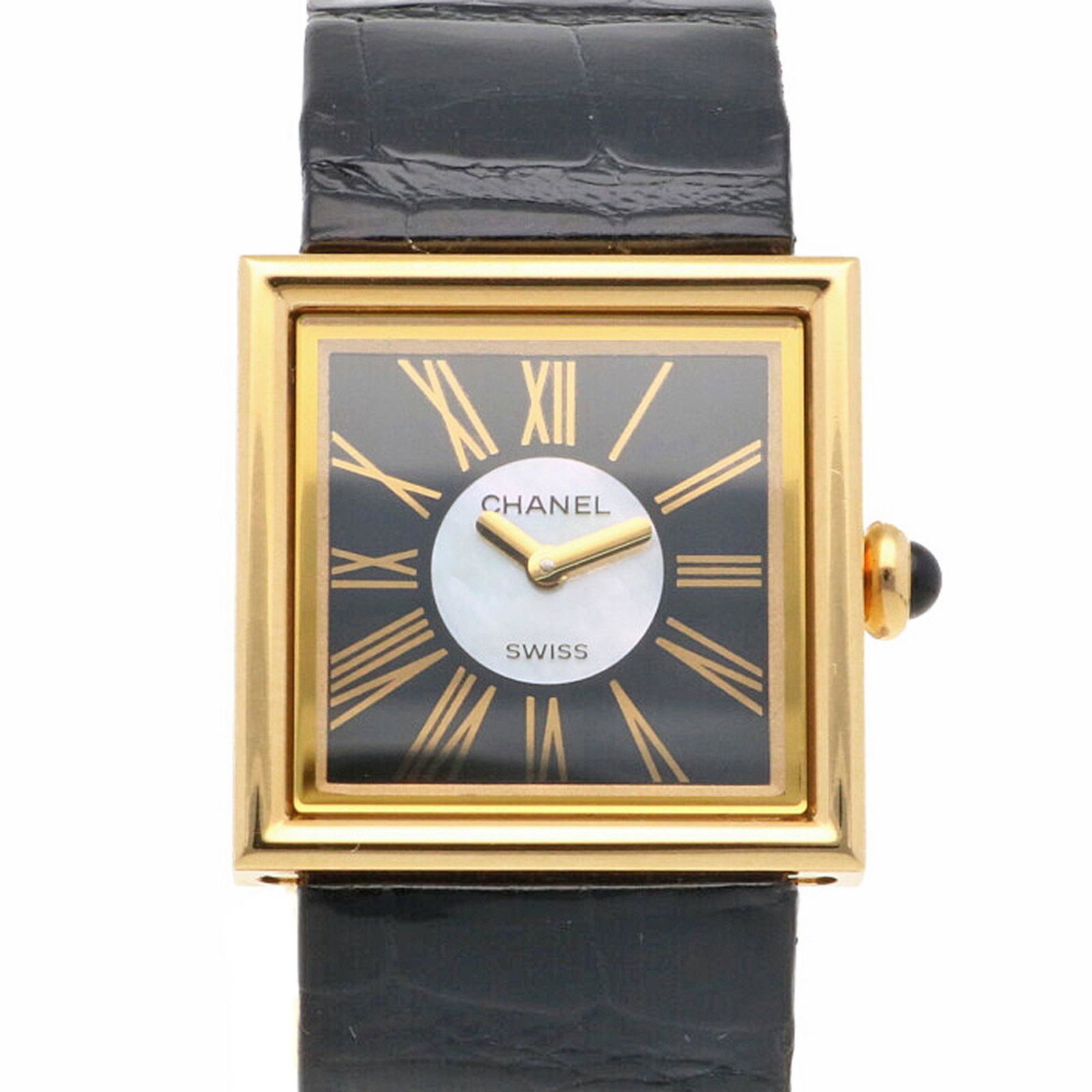 CHANEL mademoiselle watch 18k gold K18 yellow quartz ladies: CHANEL mademoiselle watch 18k gold K18 yellow quartz ladies Brand: Chanel Type: Wristwatch Gender: Women Display: Analog Material (Case): Yellow gold (18K) Color: Black Gold Movement: Quartz Case Diam
