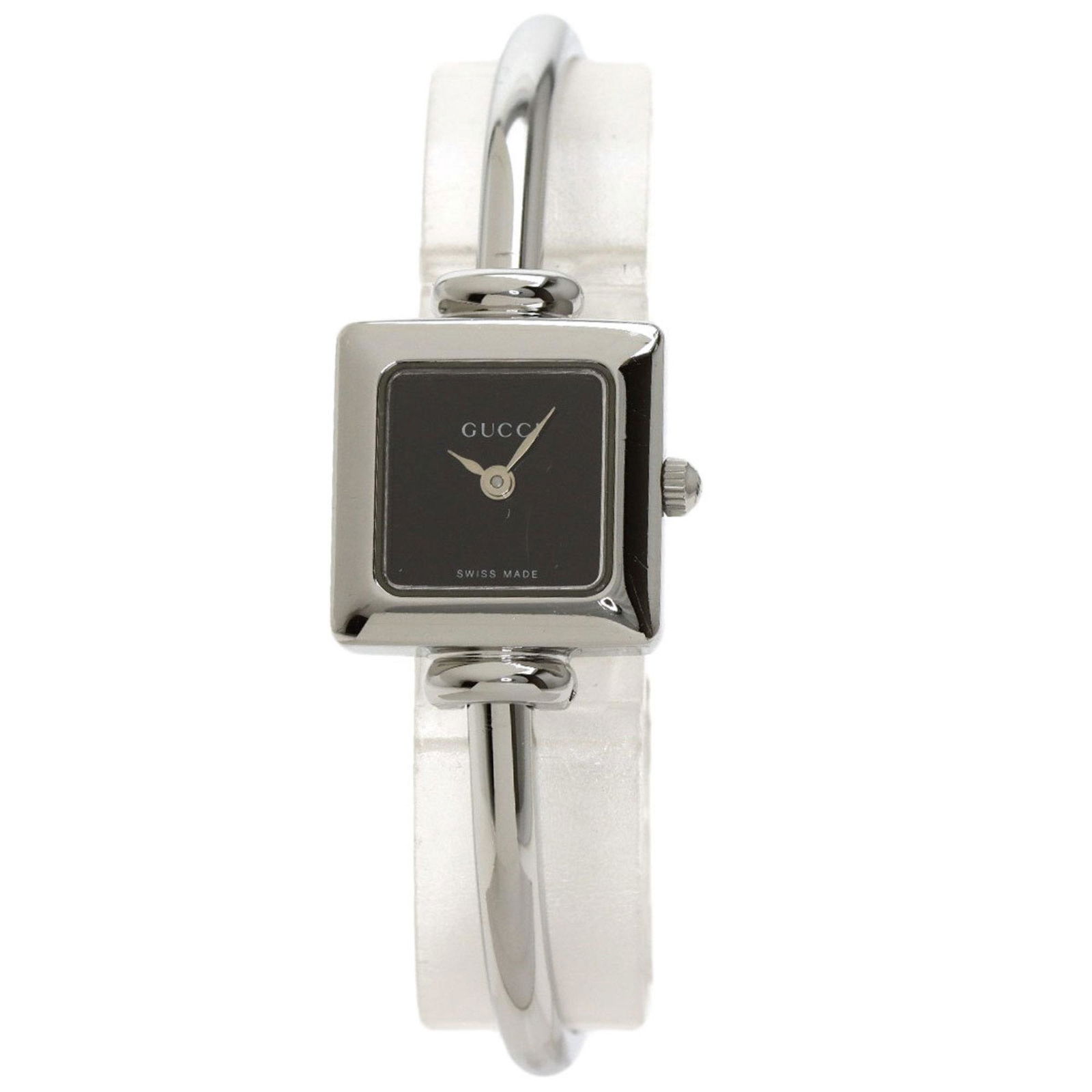 Gucci 1900L Bangle Watch Stainless Steel SS Ladies GUCCI: Gucci 1900L Bangle Watch Stainless Steel SS Ladies GUCCI Brand: Gucci Type: Wristwatch Gender: Women Display: Analog Material (Case): Stainless steel Material (Band): Stainless steel Color (Dial): Bla