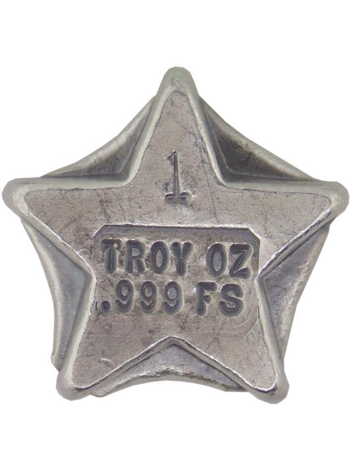 1 TROY OUNCE .999 FINE SILVER HAND POURED BISON BULLION FANCY BAR STAR: 1 TROY OUNCE .999 FINE SILVER HAND POURED BISON BULLION FANCY BAR STAR Pre-Owned The MYNT Guarantee: All items in this auction are guaranteed to be 100% authentic. At Your Service: At MYNT, our Custom