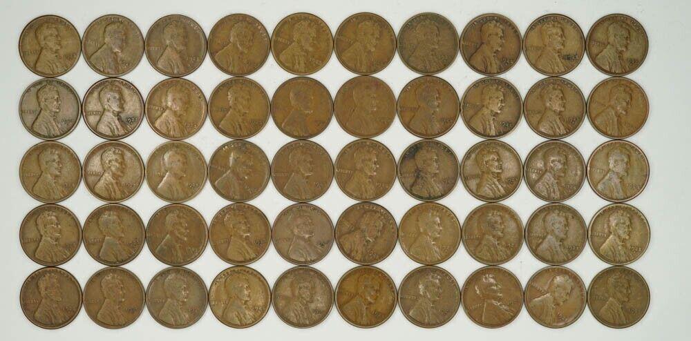 1925 S LINCOLN WHEAT CENT PENNY 1C G - F GOOD TO FINE FULL ROLL 50 COINS (2223): 1925 S LINCOLN WHEAT CENT PENNY 1C G - F GOOD TO FINE FULL ROLL 50 COINS (2223) Denomination: 1C Coin: Lincoln Wheat Penny Modified Item: No Certification: Uncertified Mint Location: San Francisco Gra