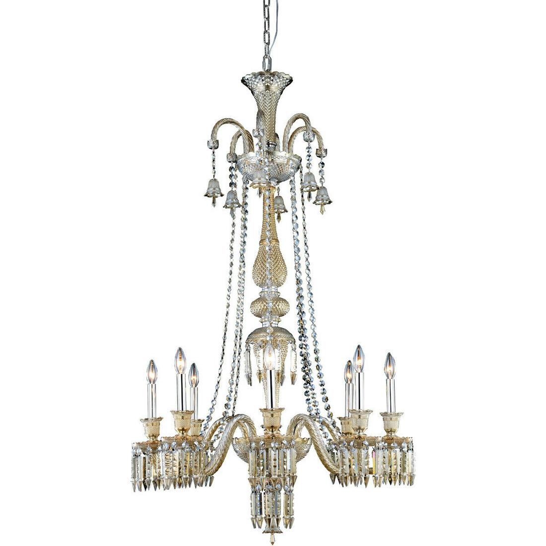 LARGE ASFOUR CRYSTAL FOYER LIVING DINING ROOM GOLDEN TEAK CHANDELIER 8 LIGHT 53": LARGE ASFOUR CRYSTAL FOYER LIVING DINING ROOM GOLDEN TEAK CHANDELIER 8 LIGHT 53" Light Color: Clear Clear White Warm White White Power Source: Hardwired Custom Bundle: No Ceiling: Lighting Item Length