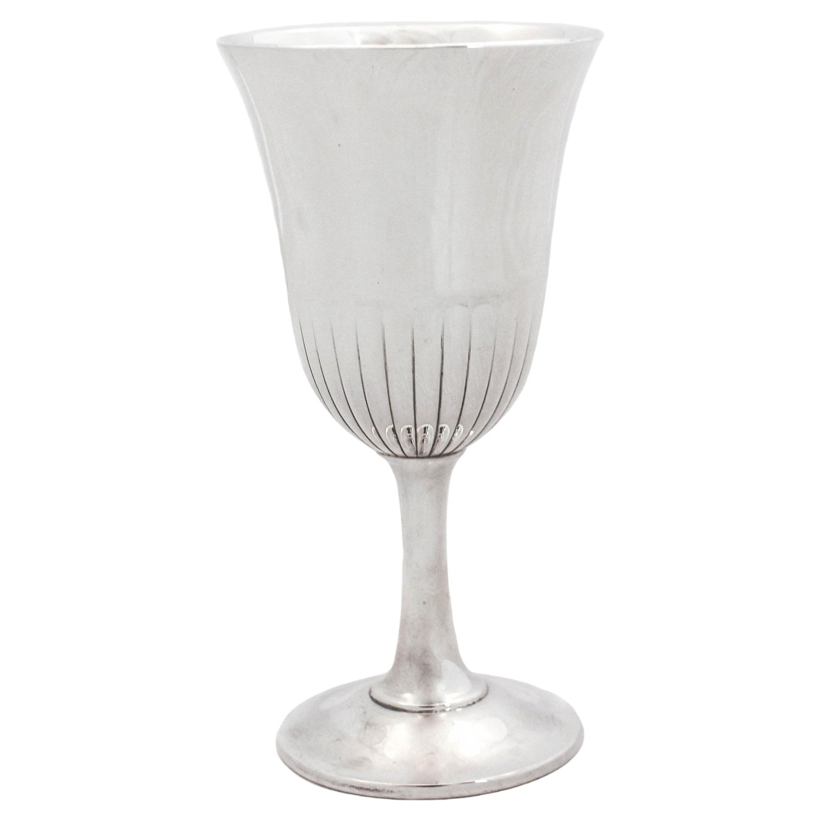 Sterling Silver Goblet: Sterling Silver Goblet Creator: Wallace Silversmiths (Manufacturer) Dimensions: Height: 7 in (17.78 cm)Diameter: 2.75 in (6.99 cm) Materials and Techniques: Sterling Silver Place of Origin: United Sta