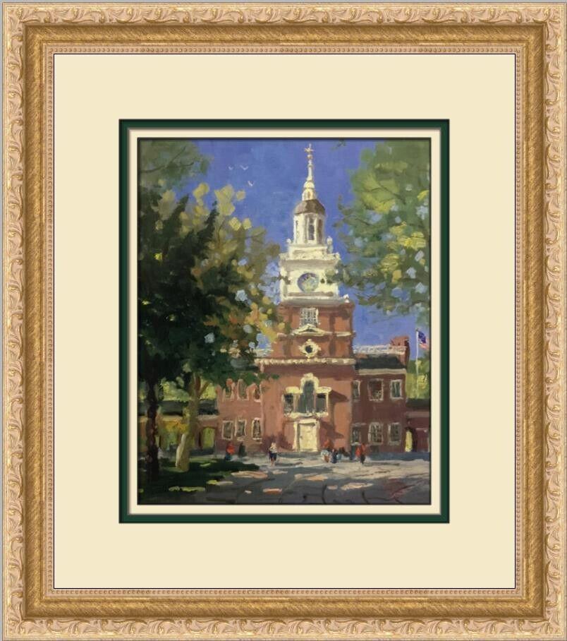 Thomas Kinkade Liberty Plaza Philadelphia Custom Framed Print: Thomas Kinkade Liberty Plaza Philadelphia Custom Framed Print Artist: Thomas Kinkade Unit Of Sale: Single Piece Size: Medium Custom Bundle: No Item Length: 13 in Region Of Origin: United States Framin