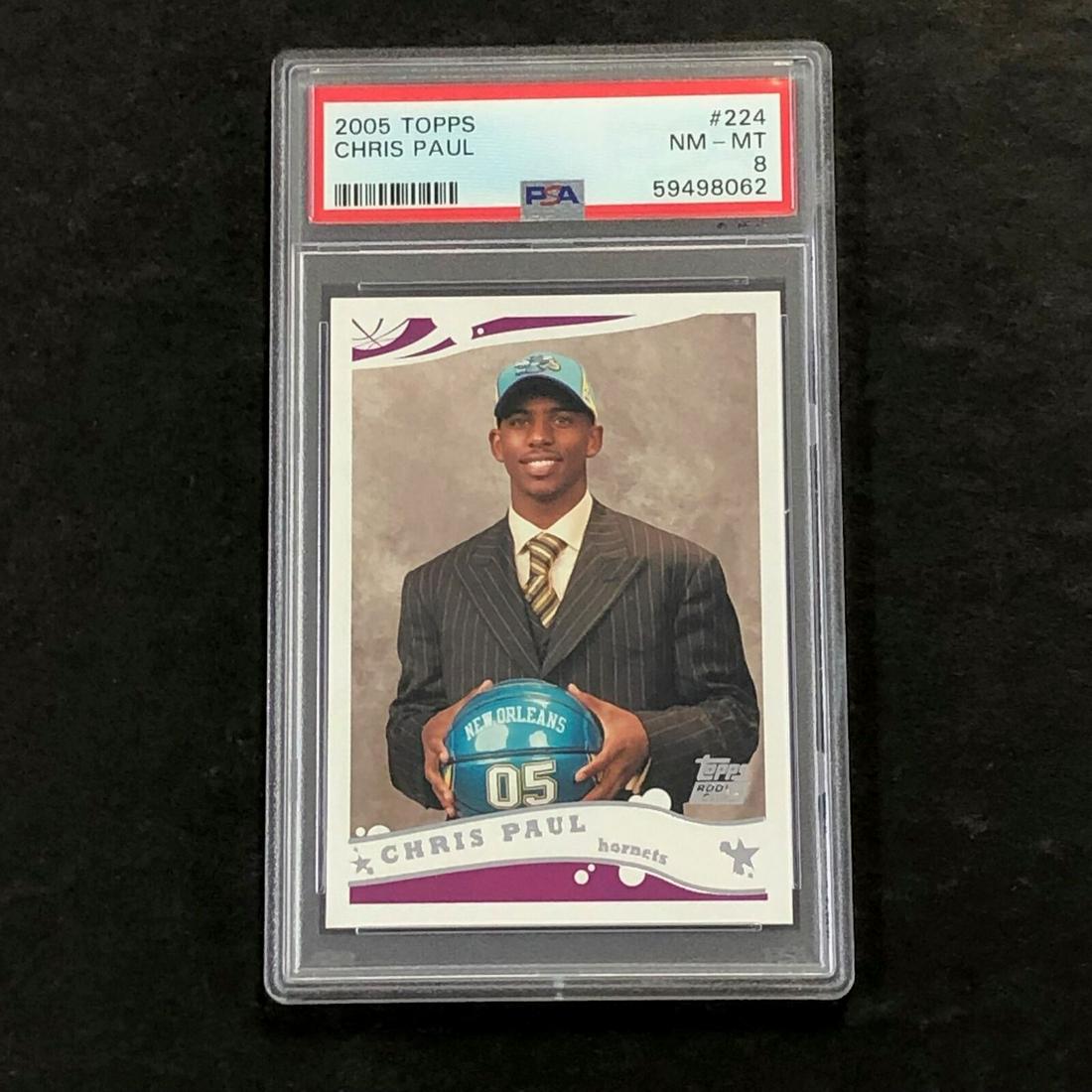 2005 Topps #224 Chris Paul PSA 8 NM-MT Hornets: 2005 Topps #224 Chris Paul PSA 8 NM-MT Hornets Sport: BASKETBALL Graded: Yes Pre-Owned PLEASE NOTE: Framed Large or heavy Items do not have shipping costs included. The exact shipping cost will be add