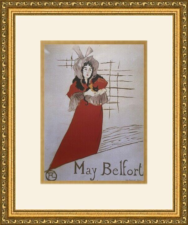 Henri Toulouse-Lautrec- Mary Belfort Print Newly Framed: Henri Toulouse-Lautrec- Mary Belfort Print Newly Framed Features: Framed Matted Region Of Origin: United States Item Width: 14 in Title: Mary Belfort Production Technique: Lithography Item Length: 14 