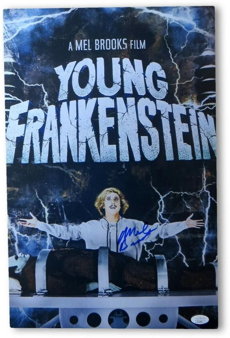 Mel Brooks Signed Autographed 12X18 Photo Young Frankenstein JSA: Mel Brooks Signed Autographed 12X18 Photo Young Frankenstein JSA Industry: Movies Object Type: Photograph Original/Reproduction: Original Signed By: Mel Brooks Autograph Authentication: James Spence (