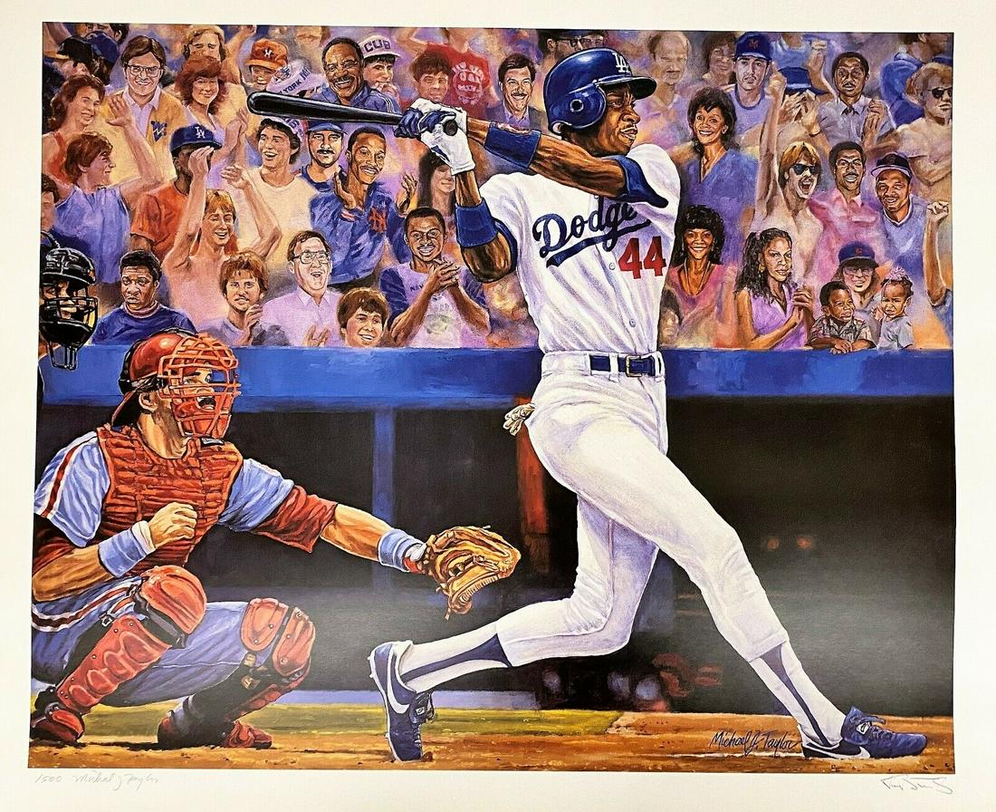 Darryl Strawberry Pencil Signed L.A. Dodgers Print by Artist Michael Taylor: Darryl Strawberry Pencil Signed L.A. Dodgers Print by Artist Michael Taylor Product: Lithograph Poster & Print Player: Darryl Strawberry Sport: Baseball-MLB Team: Los Angeles Dodgers Original/Reprint: