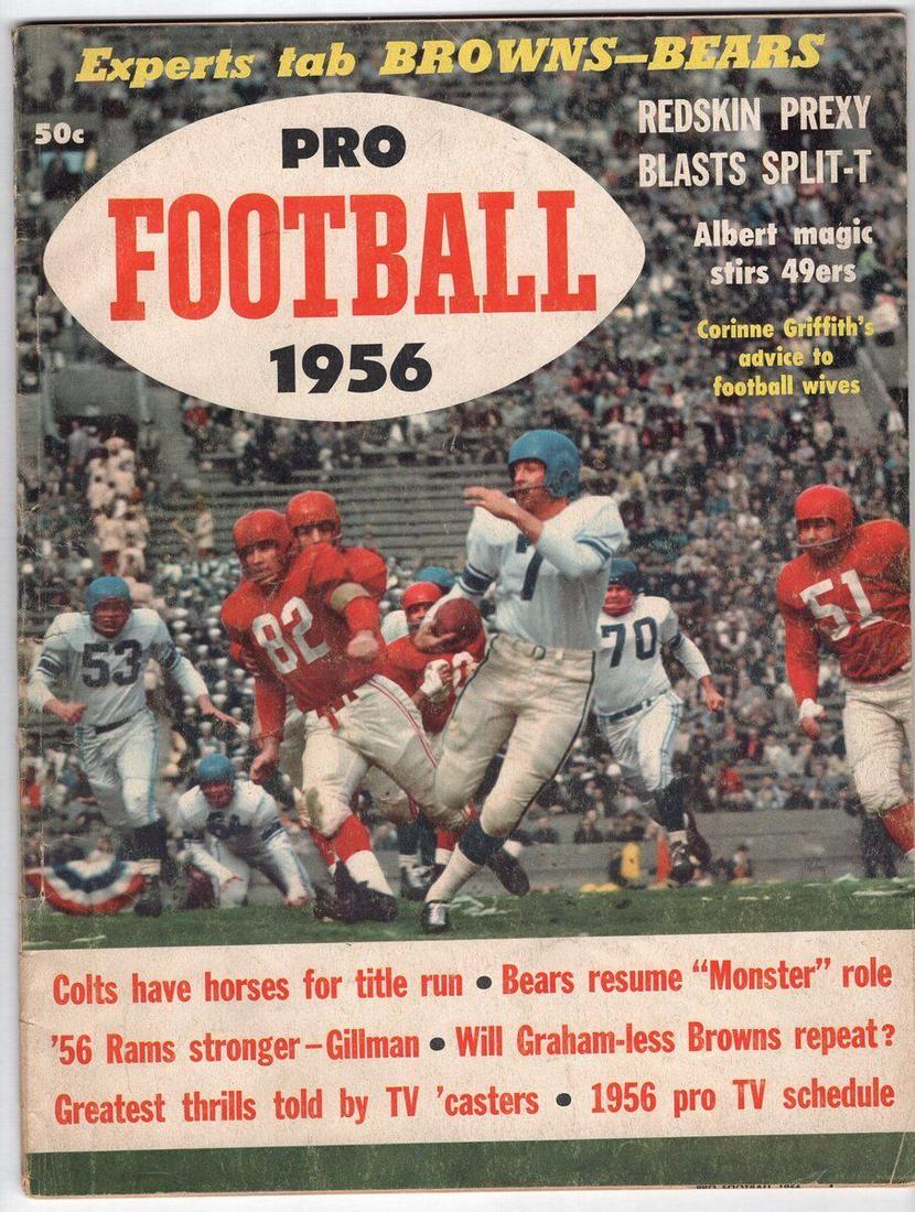 1956 PRO Football Yearbook Ron Waller LA Rams on Cover 130642: 1956 PRO Football Yearbook Ron Waller LA Rams on Cover 130642 Sport: Football-NFL Original/Reproduction: Original League: NFL Pre-Owned PLEASE NOTE: Framed Large or heavy Items do not have shipping co