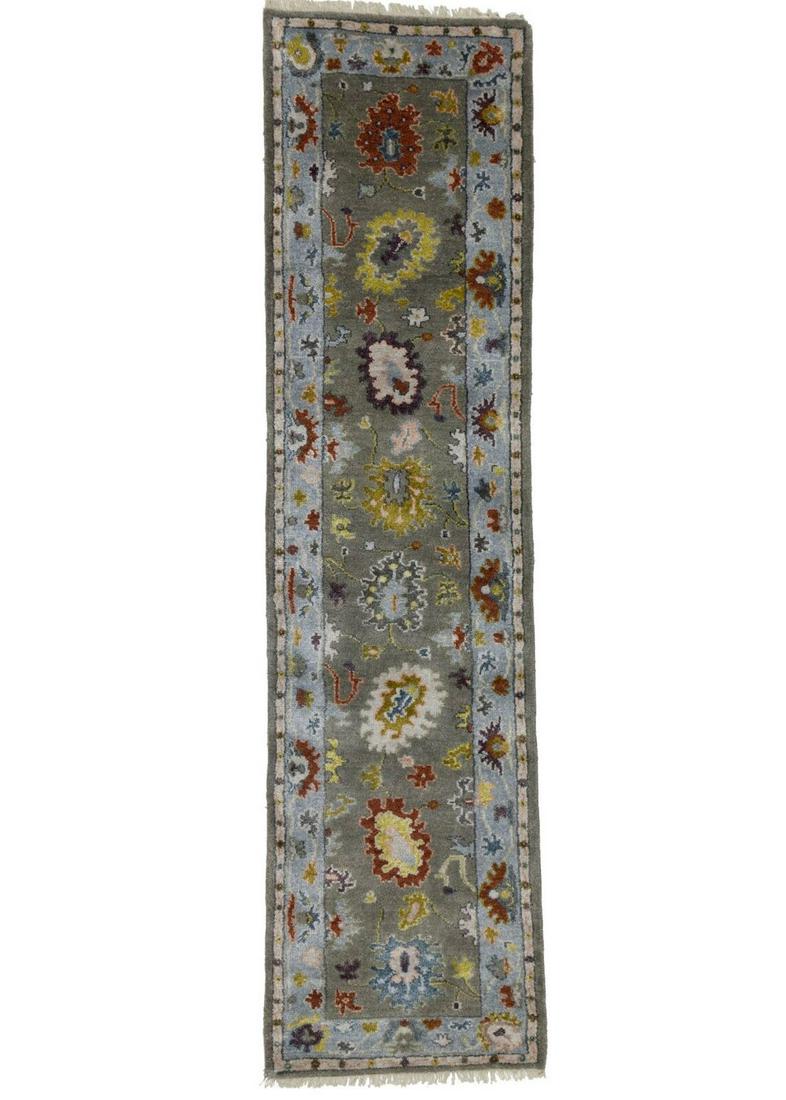 Handmade Floral Colorfast 3X10 Oushak Chobi Oriental Runner Rug Decor Carpet: Handmade Floral Colorfast 3X10 Oushak Chobi Oriental Runner Rug Decor Carpet Free continental US Shipping Type: Hallway rug Size: 2"6 X 9"11 Ft Color: Taupe Pattern: Floral Material: Wool Item Width: 