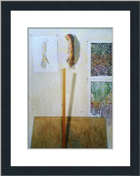 Jasper Johns Print - In the Studio Custom Gallery Framed: Jasper Johns Print - In the Studio Custom Gallery Framed Features: Framed Matted Region Of Origin: united states Item Width: 14 in Title: In the Studio Production Technique: Lithography Item Length: 1