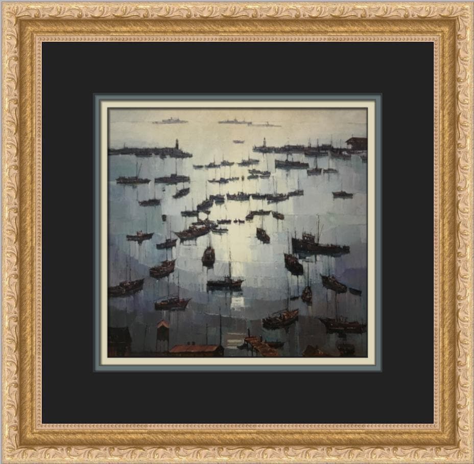 Paul Sample Inner Harbor Custom Framed Print: Paul Sample Inner Harbor Custom Framed Print Size: Medium Region Of Origin: United States Artist: Paul Sample Production Technique: Offset Lithograph Framing: Matted & Framed Style: Impressionism Item