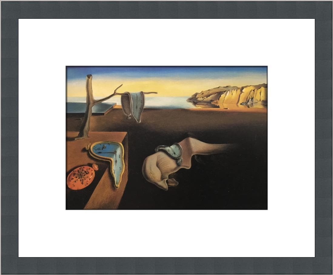 Salvador Dali The Persistence of Memory Custom Framed Print: Salvador Dali The Persistence of Memory Custom Framed Print Size: Medium (up to 36in.) Region Of Origin: United States Artist: Salvador Dali Production Technique: Lithography Framing: Matted & Framed 