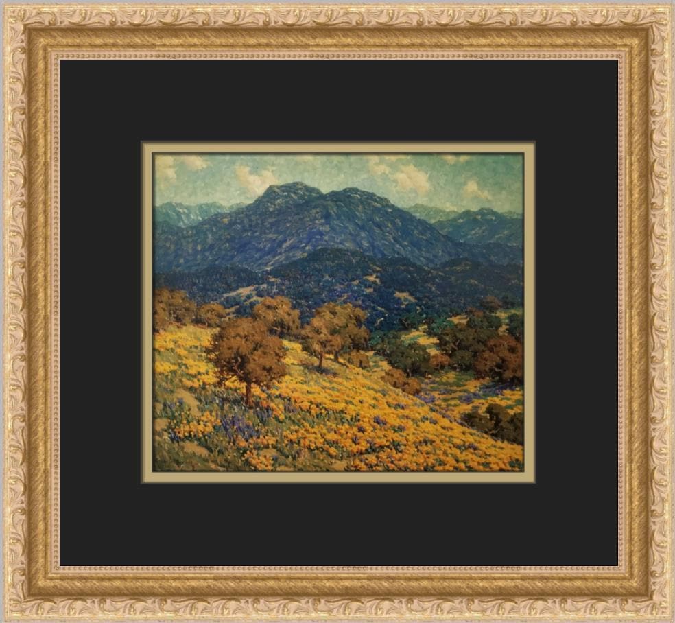 Granville Redmond Poppies and Lupines Custom Framed Print: Granville Redmond Poppies and Lupines Custom Framed Print Size: Medium Region Of Origin: United States Artist: Granville Redmond Production Technique: Offset Lithograph Framing: Matted & Framed Style: