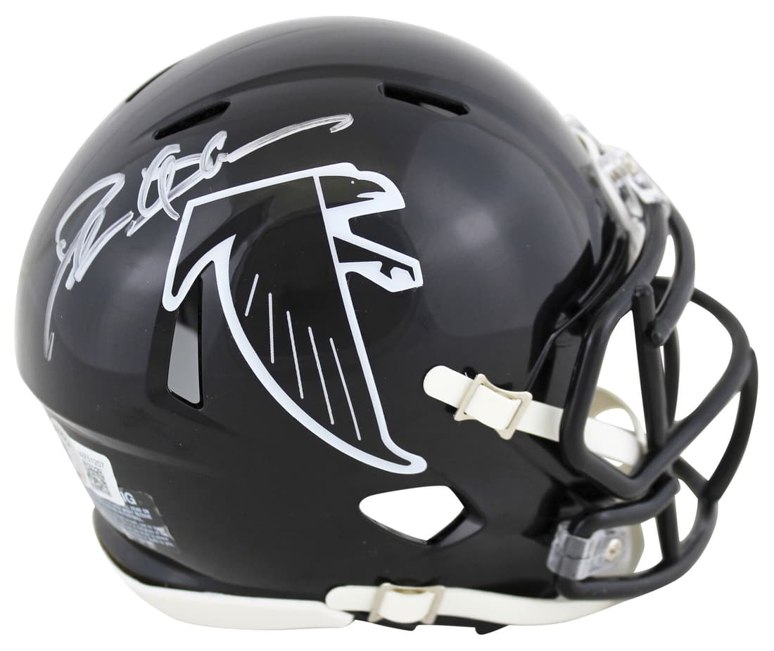Falcons Deion Sanders Signed 90-92 TB Speed Mini Helmet w/ Silver Sig BAS Wit: Falcons Deion Sanders Signed 90-92 TB Speed Mini Helmet w/ Silver Sig BAS Wit Sport: Football-NFL Product: Helmet Original/Reprint: Original Player: Deion Sanders Team: Atlanta Falcons Autograph Authe