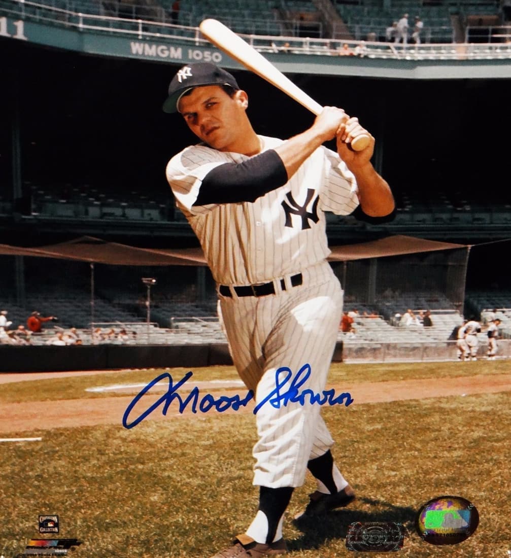 Moose Skowron Autographed 8x10 Ny Yankees Batting Stance Photomlb Auction