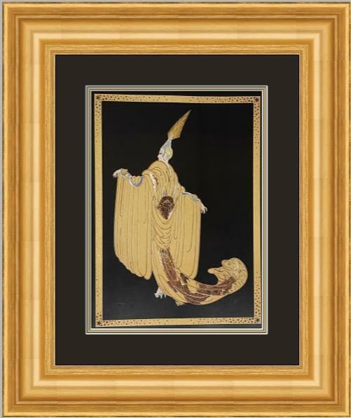 Erte - Cape a la Russe Custom Framed Print: Erte - Cape a la Russe Custom Framed Print Features: Framed Matted Region Of Origin: usa Item Width: 17 in Title: Cape a la Russe Production Technique: Lithography Item Length: 17 in Item Height: 21 i