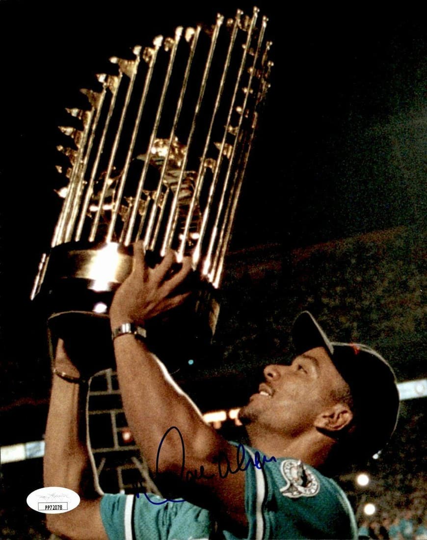 Moises Alou Miami Marlins Signed/Autographed 8x10 WS Photo JSA 161884: Moises Alou Miami Marlins Signed/Autographed 8x10 WS Photo JSA 161884 Sport: Baseball-MLB Product: Photo Original/Reprint: Original Team: Miami Marlins Autograph Authentication: JSA League: MLB Pre-Ow