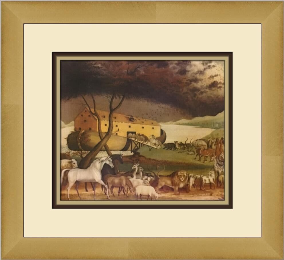 Edward Hicks Noahs Ark Custom Framed Print: Edward Hicks Noahs Ark Custom Framed Print Unit Of Sale: Single-Piece Work Artist: Edward Hicks Size: Medium Custom Bundle: No Item Length: 15 in Region Of Origin: united states Framing: Matted & Fram