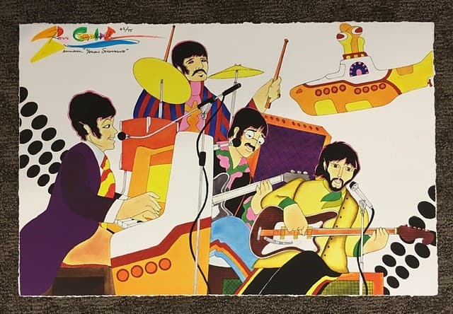 Ron Campbell Titled Hey Jude: Ron Campbell Titled Hey Jude Limited Edition of 75 Deckled Paper Art Size 14x21 Excellent Condition Signed by Ron Campbell - Director of the Beatles Saturday Morning Cartoons The MYNT Guarantee: All i