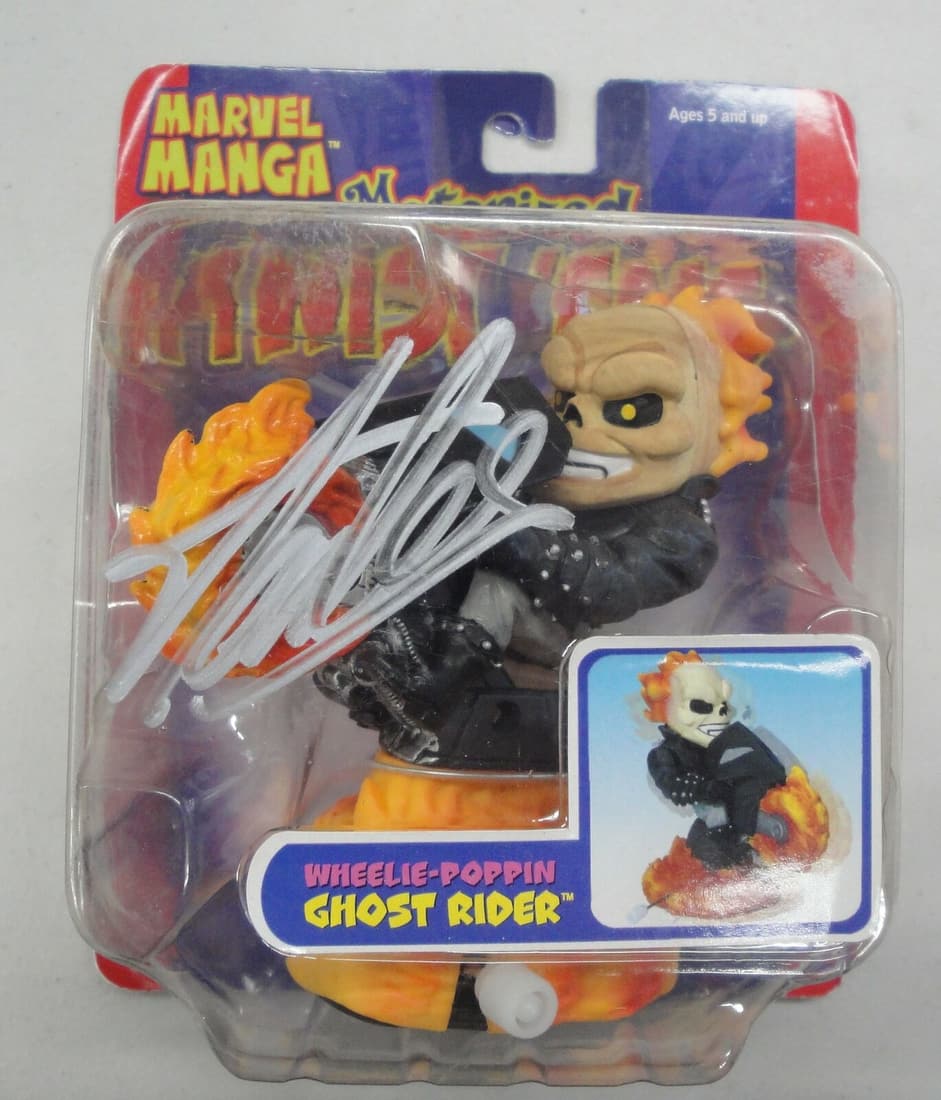Stan Lee Signed Autographed Auto Marvel Manga Ghost Rider SA: Stan Lee Signed Autographed Auto Marvel Manga Ghost Rider SA Industry: Movies Original/Reproduction: Original Signed By: Stan Lee Autograph Authentication: James Spence (JSA) Player: Stan Lee Pre-Owne