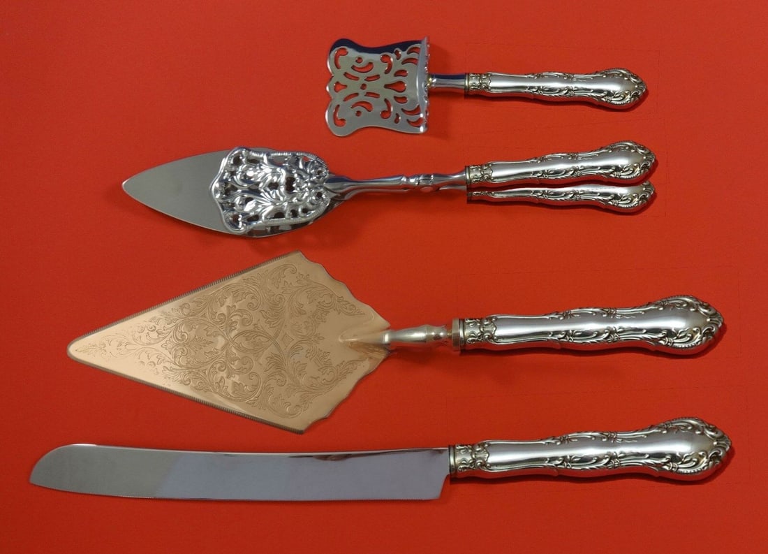 Old Atlanta by Wallace Sterling Silver Dessert Serving Set 4pc Custom Made: Old Atlanta by Wallace Sterling Silver Dessert Serving Set 4pc Custom Made Old atlanta by wallacesterling silver custom made hollow handle with stainless implement dessert serving set 4-piece which in