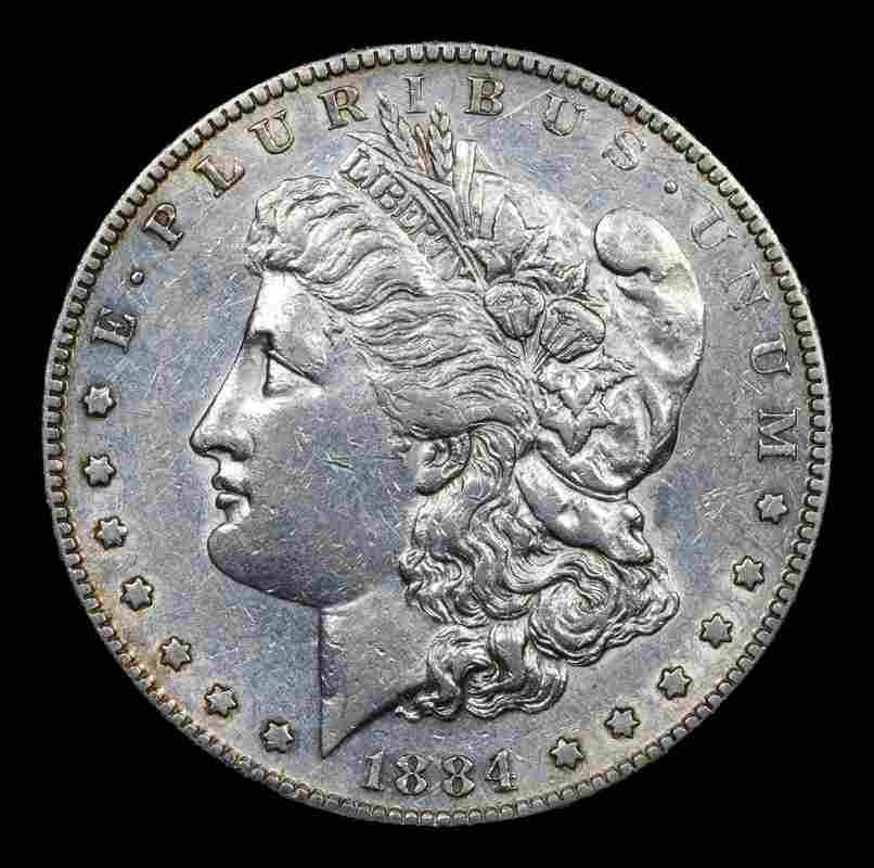 1884-s Morgan Dollar $1 Graded XF40 By PCGS: 1884-s Morgan Dollar $1 Graded XF40 By PCGS MYNT Auctions does not necessarily agree with SEGS grade on this example. Please inspect images and conduct your own research before bidding. The MYNT Guara