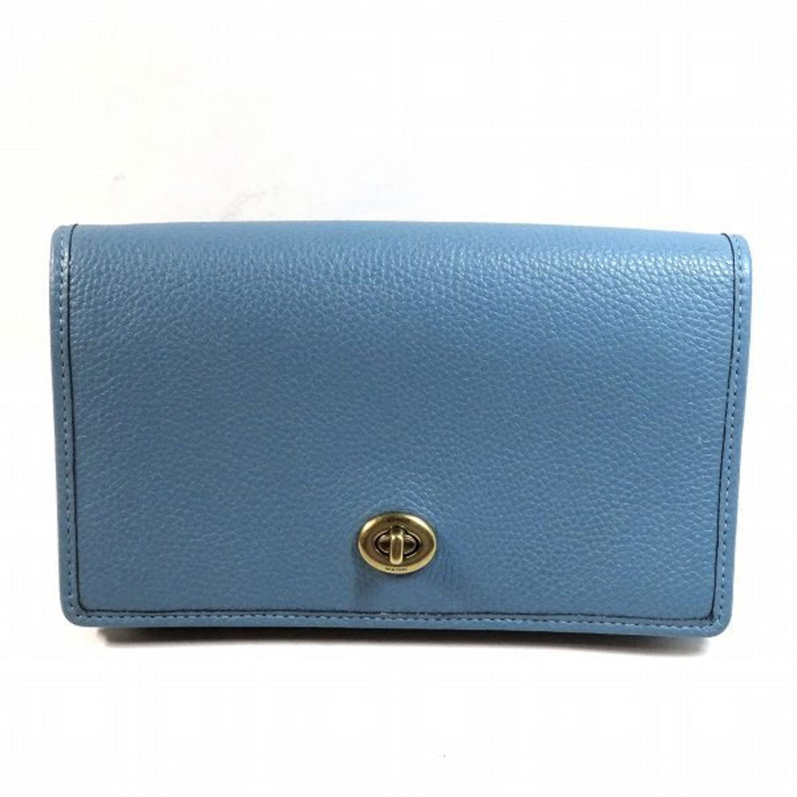 Coach COACH Hayden Foldover Crossbody Clutch Brass 89360 Shoulder Bag Ladies: Coach COACH Hayden Foldover Crossbody Clutch Brass 89360 Shoulder Bag Ladies Brand: Coach Model: Hayden Foldover 89360 Type: Shoulder bag Material: Leather Leather: Color: Blue Gender: Women Size (HxW