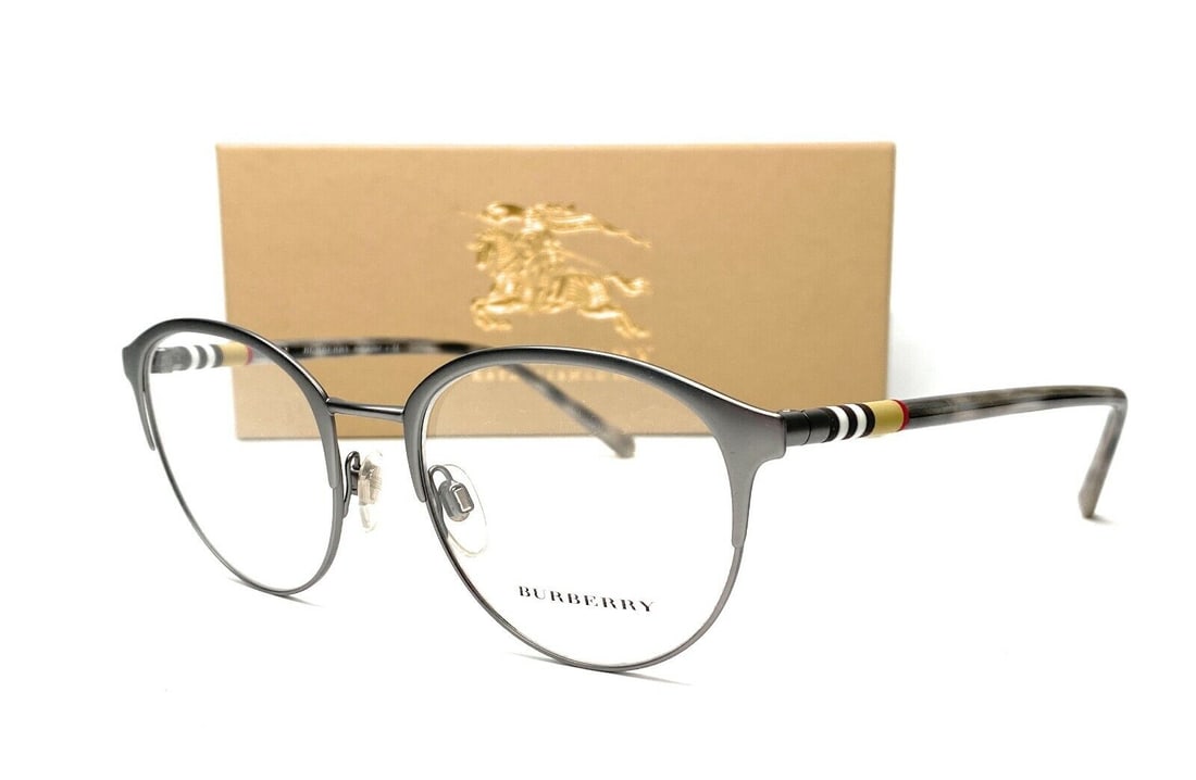 Burberry BE1318 1014 Matte Gunmetal Demo Lens Men Phantos Eyeglasses 51mm: Burberry BE1318 1014 Matte Gunmetal Demo Lens Men Phantos Eyeglasses 51mm Year Manufactured: 2020-2029 Bridge Width: 19 mm Style: Oval Frame Material: Acetate Metal Temple Length: 145 mm Lens Socket W