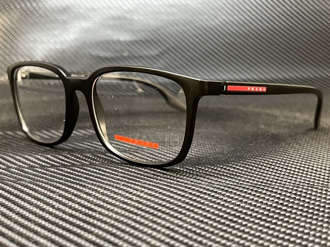 PRADA LINEA ROSSA PS 05MV 1BO1O1 Black Demishiny Pillow 55 mm Mens Eyeglasses: PRADA LINEA ROSSA PS 05MV 1BO1O1 Black Demishiny Pillow 55 mm Mens Eyeglasses Pattern: Solid Year Manufactured: 2020-2029 Bridge Width: 18 mm Frame Color: Black Type: Eyeglasses Style: Rectangle Frame