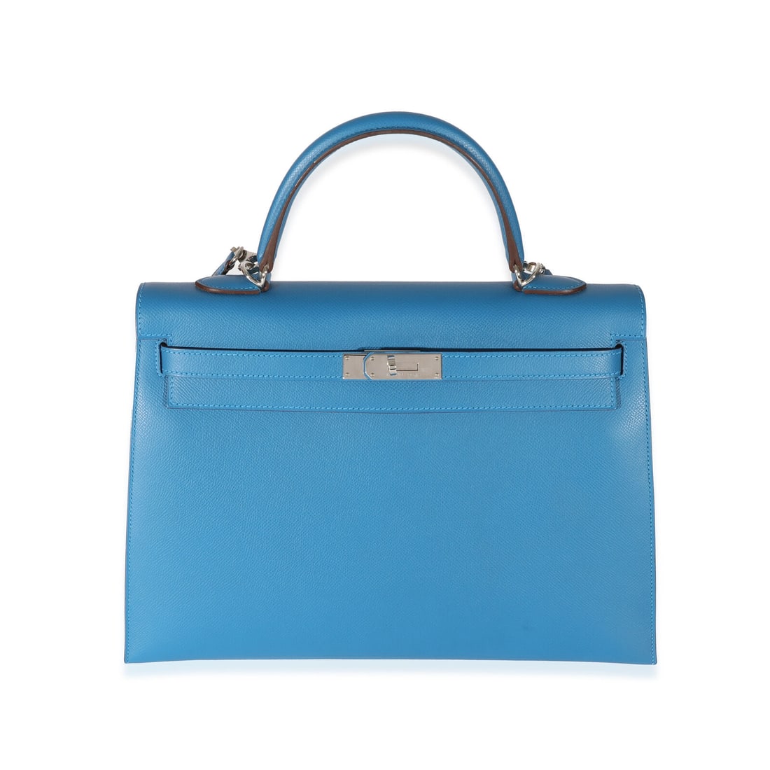 Hermes Epsom Bleu Izmir Sellier Kelly 35 PHW: Hermes Epsom Bleu Izmir Sellier Kelly 35 PHW Gender: Unisex Dimensions: 14 x 10 x 5 Bag Width: 14 in Bag Depth: 5 in Bag Height: 10 in Handbag Accessories: Dustbag;Lock;Raincoat;Care Booklet;Key;Felt
