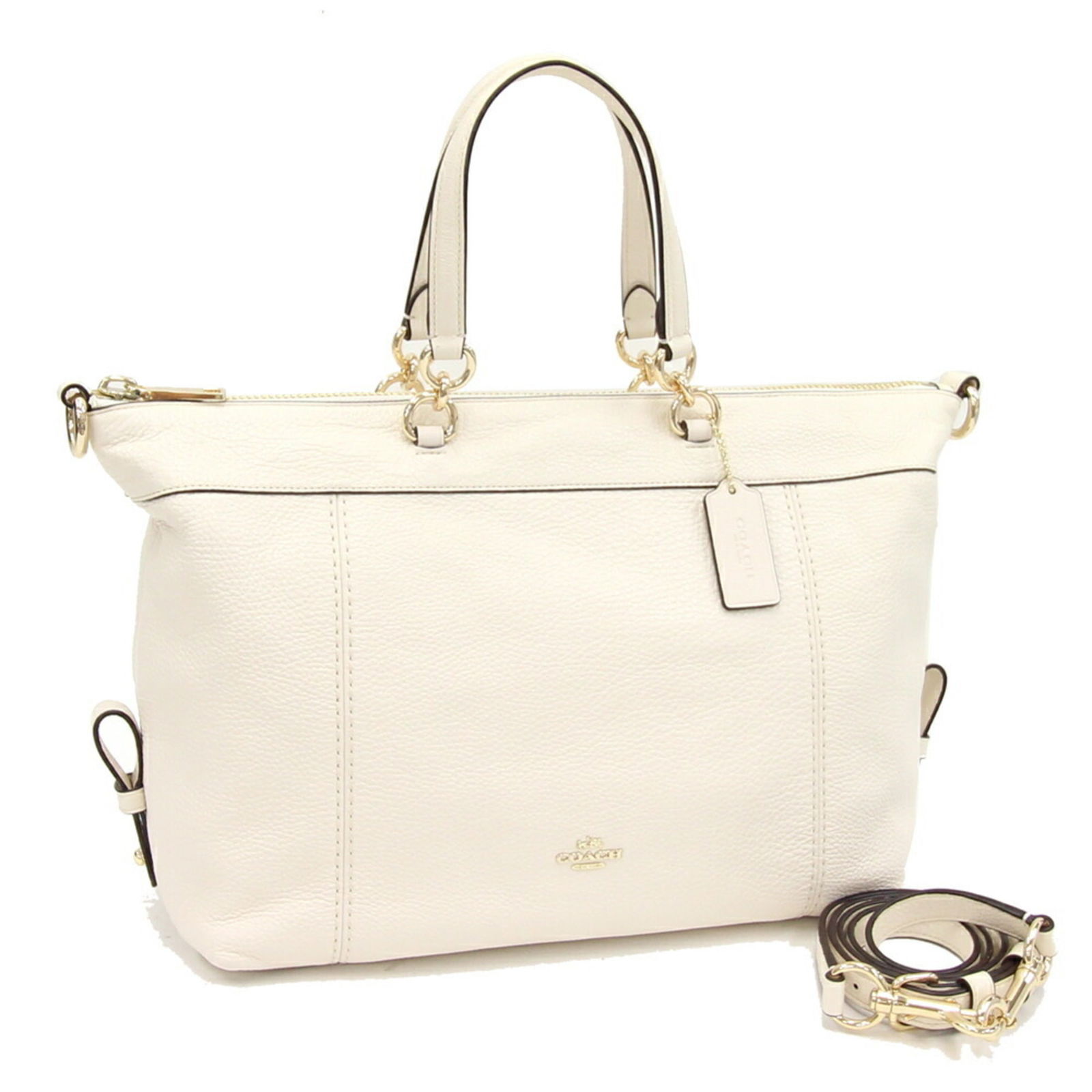Coach handbag Lennox Satchel F59325 off-white leather shoulder bag ladies COACH: Coach handbag Lennox Satchel F59325 off-white leather shoulder bag ladies COACH Brand: Coach Model: F59325 Type: Handbag Shoulder bag Material: Leather Leather: Color: Off-white Inner Pocket: Zipper p