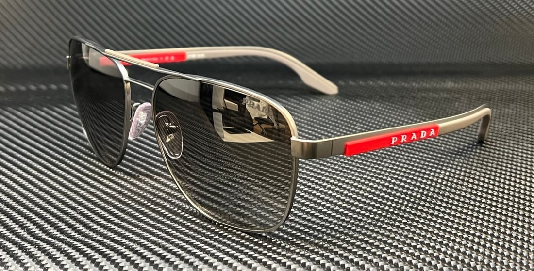 PRADA LINEA ROSSA PS 53XS 7CQ02M Matte Gunmetal Mens 60 mm Sunglasses: PRADA LINEA ROSSA PS 53XS 7CQ02M Matte Gunmetal Mens 60 mm Sunglasses Frame Color: Matte Gunmetal Type: Sunglasses New The Mynt Guarantee: All items in this auction are guaranteed to be 100% authentic
