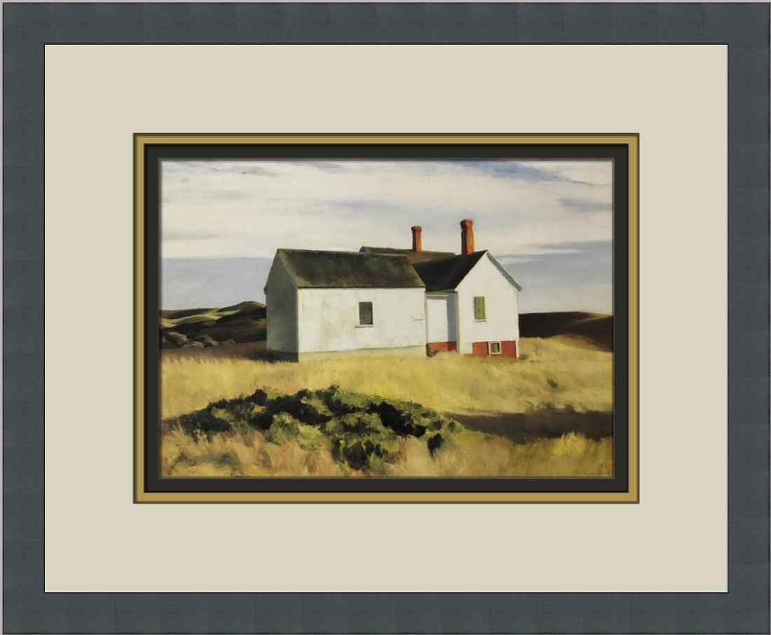 Edward Hopper Ryders House Custom Framed Print: Edward Hopper Ryders House Custom Framed Print Size: Medium Region Of Origin: United States Artist: Edward Hopper Production Technique: Offset Lithograph Framing: Matted & Framed Style: Figurative Art