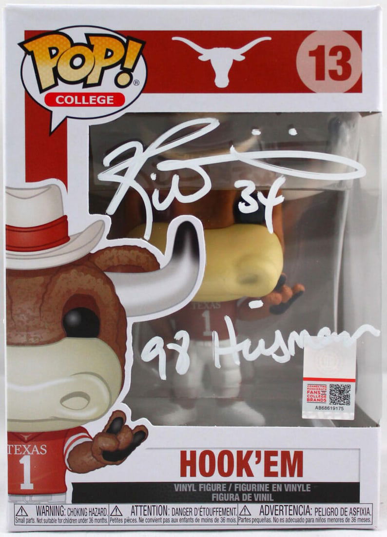 Ricky Williams Signed Longhorns Funko Pop Figurine #13 Heisman- Beckett W Holo: Ricky Williams Signed Longhorns Funko Pop Figurine #13 Heisman- Beckett W Holo Type: Vinyl Figure Product Line: Funko Pop! Pez Autograph Authentication: Beckett/ Team: Texas Longhorns Player: Ricky Wi