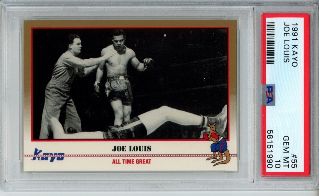1991 Kayo Joe Louis #055 Card Boxing Champ PSA/DNA GEM MINT 10: 1991 Kayo Joe Louis #055 Card Boxing Champ PSA/DNA GEM MINT 10 Sport: Boxing Product: Photo Original/Reprint: Original Autograph Authentication: PSA/DNA League: Boxing Pre-Owned PLEASE NOTE: Framed La