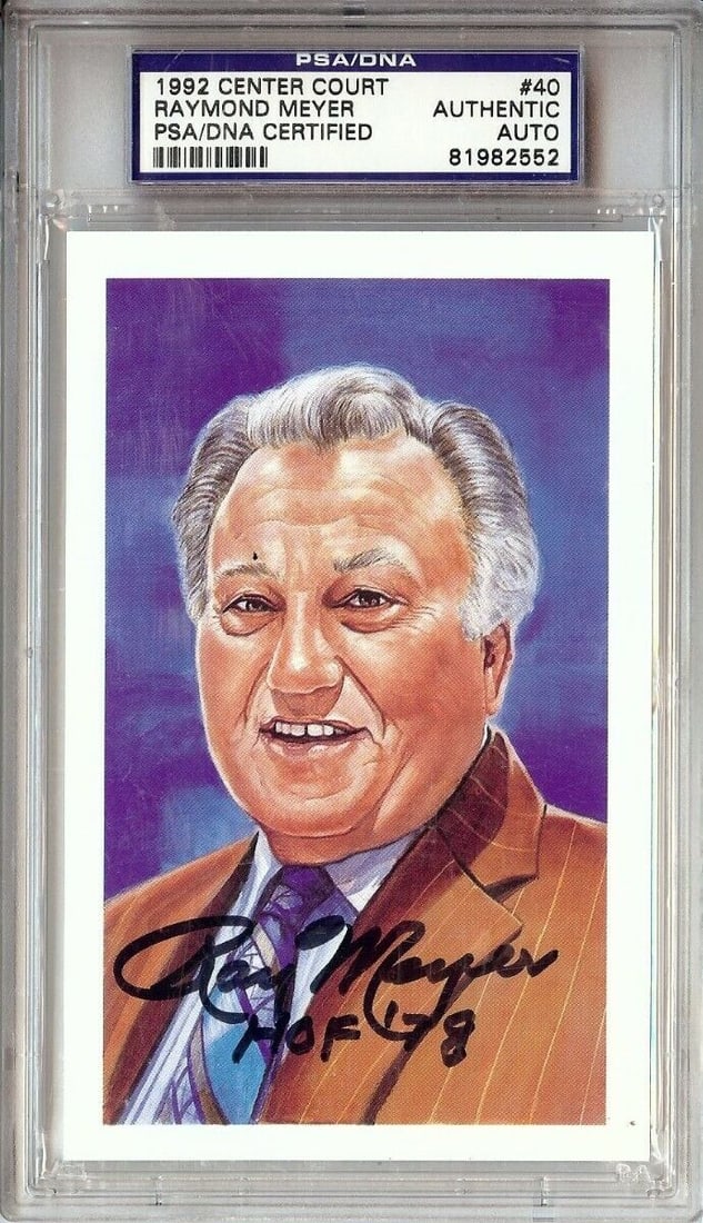 Ray Meyer Signed Autographed Postcard DePaul Blue Demons HOF 78 PSA/DNA: Ray Meyer Signed Autographed Postcard DePaul Blue Demons HOF 78 PSA/DNA Sport: Basketball Product: Postcard Original/Reprint: Original Team: DePaul Blue Demons Player: Ray Meyer Autograph Authenticati