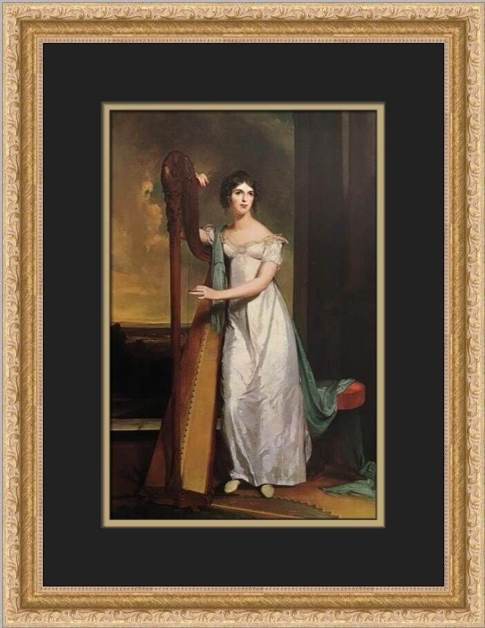 Eliza Ridley Lady with a Harp Custom Framed Print: Eliza Ridley Lady with a Harp Custom Framed Print Unit Of Sale: Single-Piece Work Artist: Eliza Ridley Size: Medium Custom Bundle: No Item Length: 14 in Region Of Origin: united states Framing: Matted