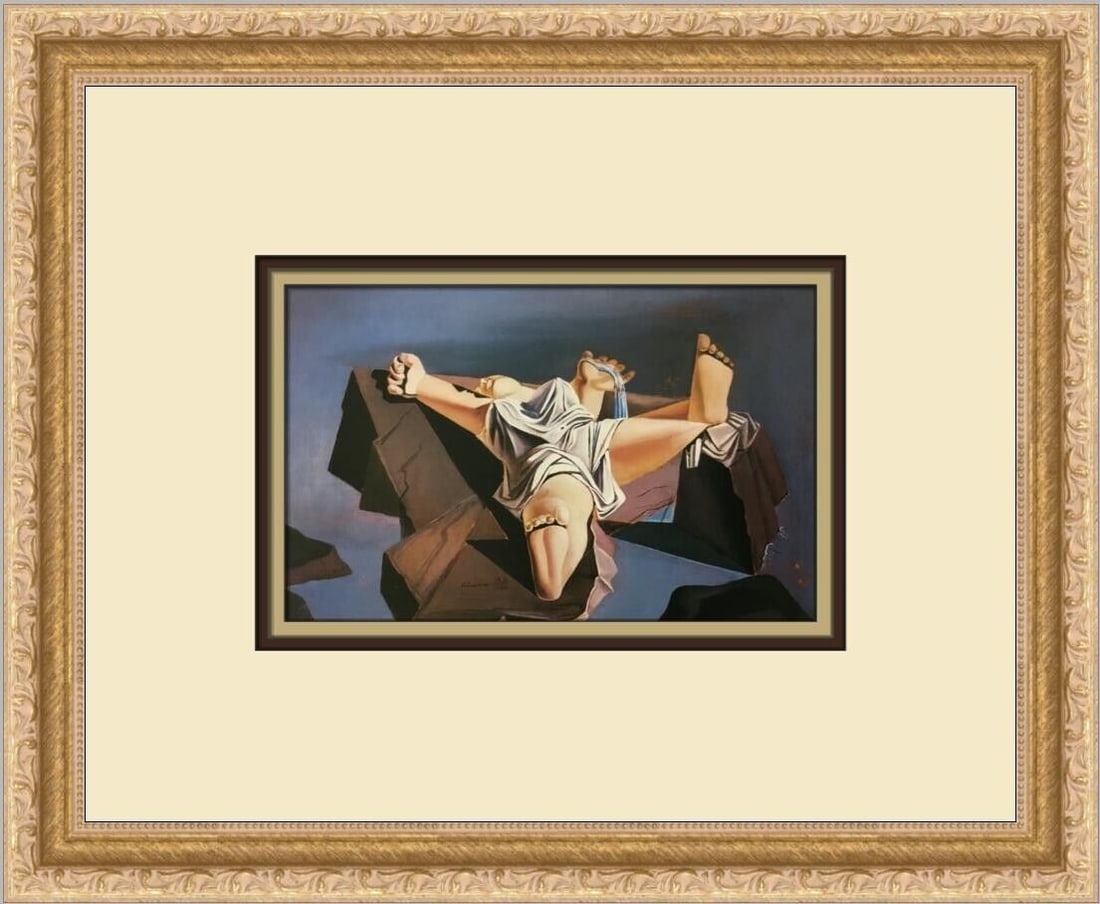 Salvador Dali Figure Among The Rocks Custom Framed Print: Salvador Dali Figure Among The Rocks Custom Framed Print Artist: Salvador Dali Unit Of Sale: Single Piece Size: Medium Custom Bundle: No Item Length: 14 in Region Of Origin: United States Framing: Mat