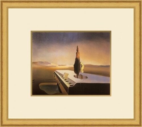 Salvador Dali "Necrophilic Spring" Custom Framed Print: Salvador Dali "Necrophilic Spring" Custom Framed Print Features: Framed Matted Region Of Origin: united states Item Width: 16 in Title: Necrophilic Spring Production Technique: Lithography Item Length
